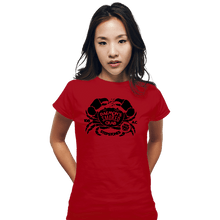 Load image into Gallery viewer, Daily_Deal_Shirts Fitted Shirts, Woman / Small / Red Daemon's Smoked Crab