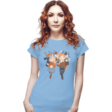 Load image into Gallery viewer, Daily_Deal_Shirts Fitted Shirts, Woman / Small / Powder Blue Chibi Village