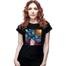 Load image into Gallery viewer, Daily_Deal_Shirts Fitted Shirts, Woman / Small / Black Van Gogh Never Experienced Space Madness