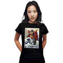 Load image into Gallery viewer, Daily_Deal_Shirts Fitted Shirts, Woman / Small / Black Heavyarms Wave