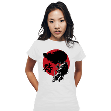 Load image into Gallery viewer, Daily_Deal_Shirts Fitted Shirts, Woman / Small / White Afro Sumi-E