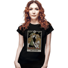 Load image into Gallery viewer, Daily_Deal_Shirts Fitted Shirts, Woman / Small / Black The Lovers Vintage Tarot