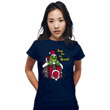 Load image into Gallery viewer, Daily_Deal_Shirts Fitted Shirts, Woman / Small / Navy Long Live The Grinch