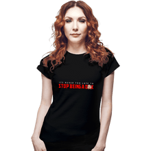 Load image into Gallery viewer, Secret_Shirts Fitted Shirts, Woman / Small / Black Never Too Late