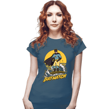 Load image into Gallery viewer, Daily_Deal_Shirts Fitted Shirts, Woman / Small / Indigo Blue Batwatch