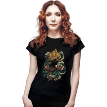 Load image into Gallery viewer, Shirts Fitted Shirts, Woman / Small / Black Colorful Dragon
