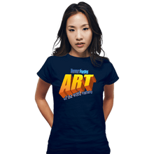 Load image into Gallery viewer, Secret_Shirts Fitted Shirts, Woman / Small / Navy Word Art
