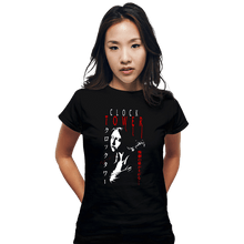 Load image into Gallery viewer, Daily_Deal_Shirts Fitted Shirts, Woman / Small / Black Clock Fear