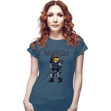Load image into Gallery viewer, Daily_Deal_Shirts Fitted Shirts, Woman / Small / Indigo Blue Solid Snake