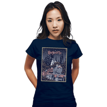 Load image into Gallery viewer, Shirts Fitted Shirts, Woman / Small / Navy Visit Hogwarts