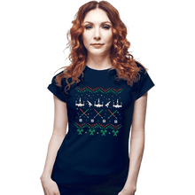 Load image into Gallery viewer, Secret_Shirts Fitted Shirts, Woman / Small / Navy A Rogue Christmas