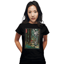 Load image into Gallery viewer, Daily_Deal_Shirts Fitted Shirts, Woman / Small / Black Galactic Empire In A Forest