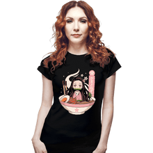 Load image into Gallery viewer, Shirts Fitted Shirts, Woman / Small / Black Nezuko Ramen