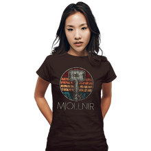 Load image into Gallery viewer, Shirts Fitted Shirts, Woman / Small / Black Retro Mjollnir