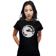 Load image into Gallery viewer, Shirts Fitted Shirts, Woman / Small / Black Mortal Glitch