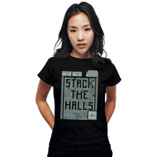 Load image into Gallery viewer, Shirts Fitted Shirts, Woman / Small / Black Stack The Halls