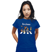 Load image into Gallery viewer, Daily_Deal_Shirts Fitted Shirts, Woman / Small / Royal Blue The Best Friends Road