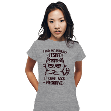 Load image into Gallery viewer, Daily_Deal_Shirts Fitted Shirts, Woman / Small / Sports Grey Patience Tested