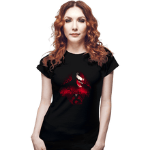 Load image into Gallery viewer, Daily_Deal_Shirts Fitted Shirts, Woman / Small / Black Red Symbiote