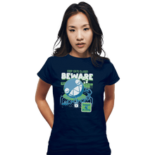Load image into Gallery viewer, Shirts Fitted Shirts, Woman / Small / Navy Beware Of Chomp Chomp