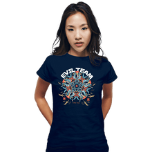 Load image into Gallery viewer, Daily_Deal_Shirts Fitted Shirts, Woman / Small / Navy Evil Team