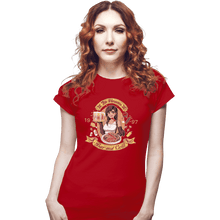 Load image into Gallery viewer, Shirts Fitted Shirts, Woman / Small / Red 7th Heaven Bar And Grill