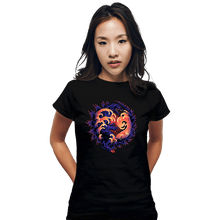 Load image into Gallery viewer, Daily_Deal_Shirts Fitted Shirts, Woman / Small / Black Wave Of Destruction