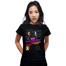 Load image into Gallery viewer, Daily_Deal_Shirts Fitted Shirts, Woman / Small / Black Soap Fighter