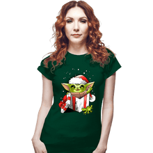 Load image into Gallery viewer, Daily_Deal_Shirts Fitted Shirts, Woman / Small / Irish Green The Force Of Christmas