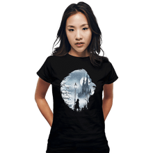 Load image into Gallery viewer, Shirts Fitted Shirts, Woman / Small / Black Mystical Winter