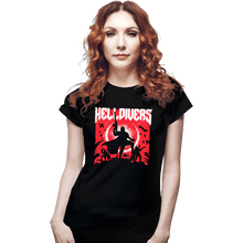 Load image into Gallery viewer, Last_Chance_Shirts Fitted Shirts, Woman / Small / Black Helldivers