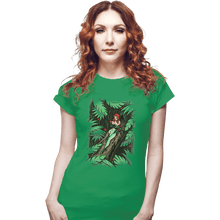 Load image into Gallery viewer, Shirts Fitted Shirts, Woman / Small / Irish Green Secret Garden