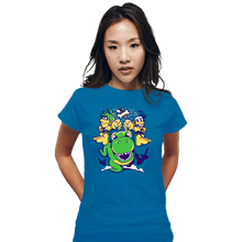 Load image into Gallery viewer, Daily_Deal_Shirts Fitted Shirts, Woman / Small / Sapphire Caveman Duo