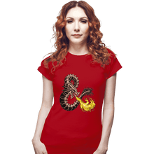 Load image into Gallery viewer, Shirts Fitted Shirts, Woman / Small / Red Bone Dragon