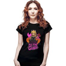 Load image into Gallery viewer, Shirts Fitted Shirts, Woman / Small / Black Bow To The Queen