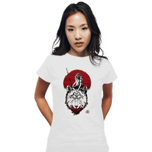 Load image into Gallery viewer, Shirts Fitted Shirts, Woman / Small / White Wolf Princess Ink