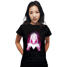 Load image into Gallery viewer, Daily_Deal_Shirts Fitted Shirts, Woman / Small / Black Glitch Spider-Gwen