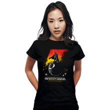 Load image into Gallery viewer, Daily_Deal_Shirts Fitted Shirts, Woman / Small / Black Darth Star