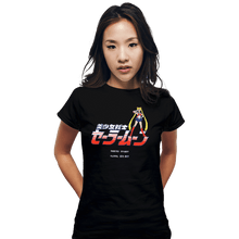 Load image into Gallery viewer, Shirts Fitted Shirts, Woman / Small / Black Sailor Pixels