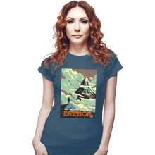 Load image into Gallery viewer, Shirts Fitted Shirts, Woman / Small / Indigo Blue Visit Erebor