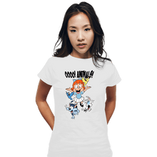 Load image into Gallery viewer, Shirts Fitted Shirts, Woman / Small / White Elmyra Loves Animals