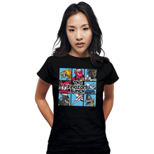 Load image into Gallery viewer, Shirts Fitted Shirts, Woman / Small / Black The Dinozord Bunch