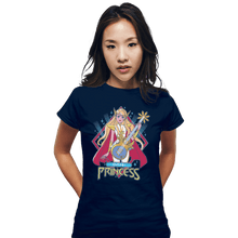 Load image into Gallery viewer, Shirts Fitted Shirts, Woman / Small / Navy Etherian Rockstar