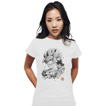 Load image into Gallery viewer, Shirts Fitted Shirts, Woman / Small / White Super Saiyan Warrior