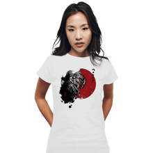Load image into Gallery viewer, Shirts Fitted Shirts, Woman / Small / White Red Sun Guts