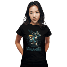 Load image into Gallery viewer, Daily_Deal_Shirts Fitted Shirts, Woman / Small / Black The Swordsman