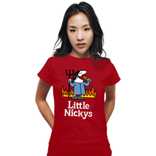 Load image into Gallery viewer, Daily_Deal_Shirts Fitted Shirts, Woman / Small / Red Little Nickys