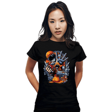 Load image into Gallery viewer, Daily_Deal_Shirts Fitted Shirts, Woman / Small / Black Pirate Crest