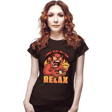 Load image into Gallery viewer, Secret_Shirts Fitted Shirts, Woman / Small / Black I Play To Relax