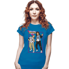 Load image into Gallery viewer, Daily_Deal_Shirts Fitted Shirts, Woman / Small / Sapphire Dustin and Eddie's Most Metal Adventure